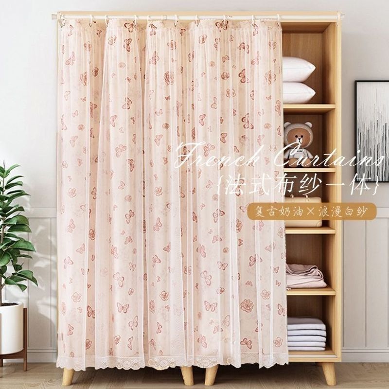 Cabinet curtain, no-drill installation, simple partition curtain, curtain for wardrobe, shoe cabinet, kitchen door curtain, conceals imperfections and prevents dust