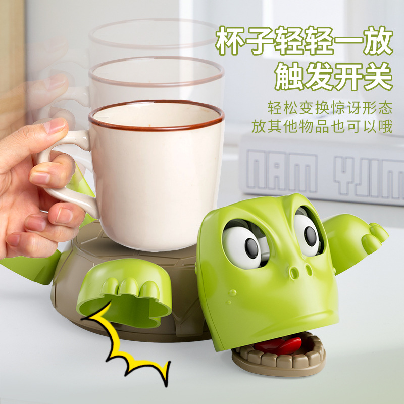 Nuevo producto Wang Ba posavasos Xiaohongshu Douyin El mismo estilo divertido posavasos de tortuga presionando juguetes que me presionan tortuga al por mayor
