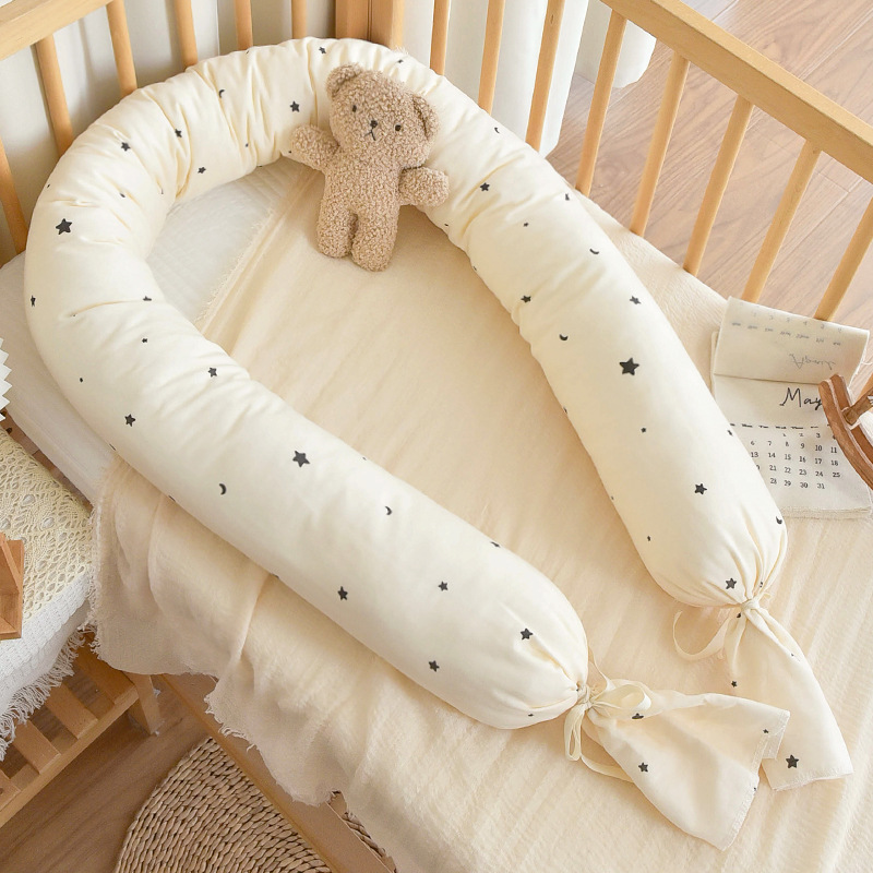 Cama de gaza de algodón para bebés recién nacidos, bolsa suave de amortiguación antichoque, almohada de cama para niños a prueba de caídas.