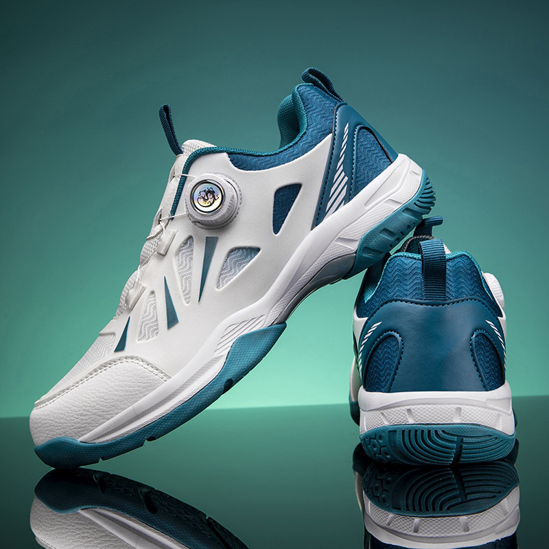 Professional badminton shoes, men's tennis shoes, women's table tennis shoes, with a rotating buckle, breathable, non-slip, durable, and lightweight for sports