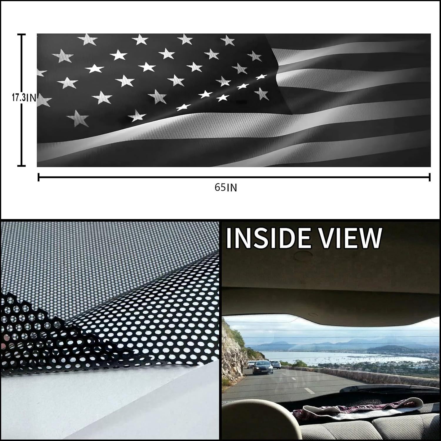 Pegatinas de ventana trasera de camión de 65x22 pulgadas para la mayoría de las camionetas SUV