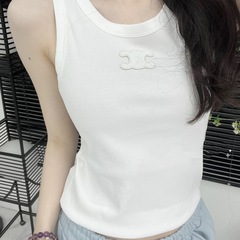深セン南油高級婦人服25早春新作刺繍凱旋門弾力ニット女性ベスト上着