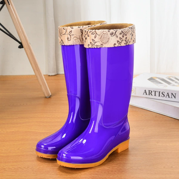 Purple removable high boots