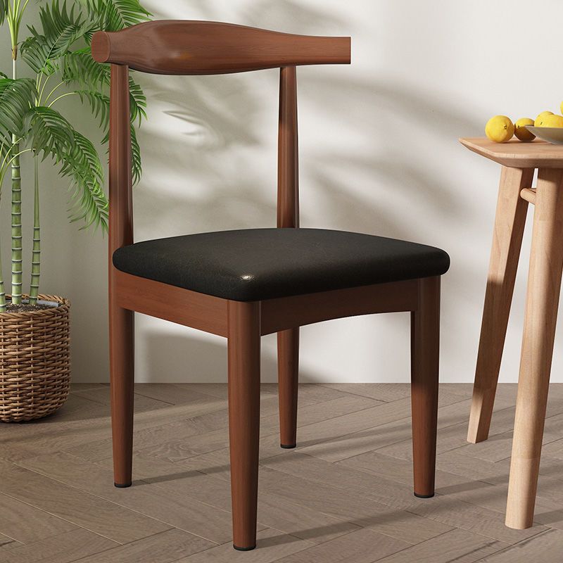 황화 배 블랙 PU 쿠션 혼 의자 [패션]