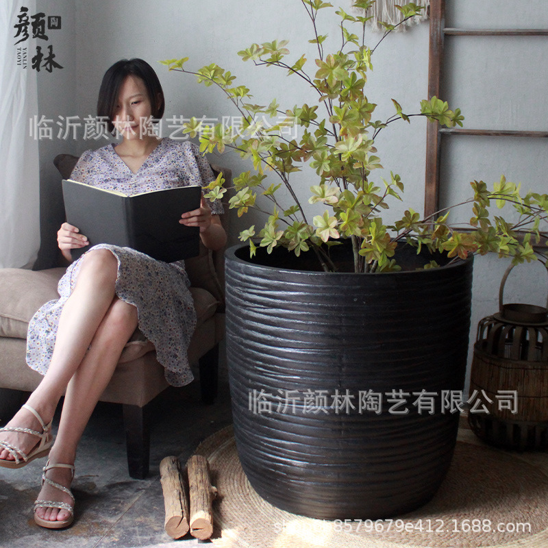 Grandes macetas de cerámica de gran calibre maceta de cerámica maceta de cerámica maceta de cerámica maceta de gran tamaño maceta de árboles paisaje maceta de gran tamaño maceta de gran tamaño