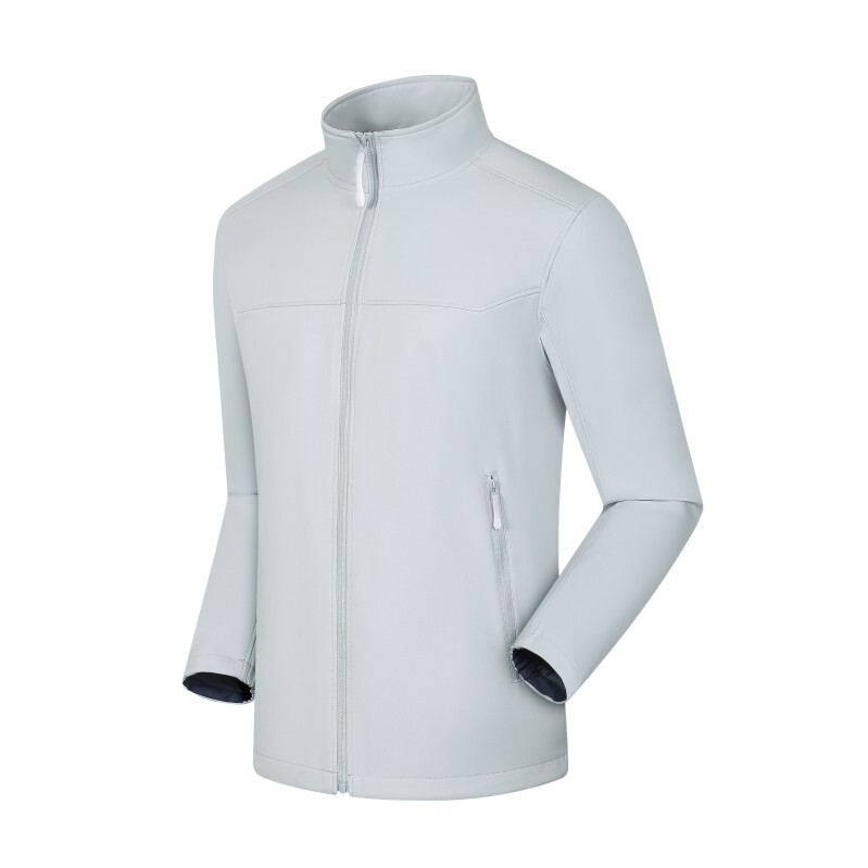 2402 Soft Shell Stand Collar Jacket Men's Cross-Border Style Spring & Fall Long-Sleeved Two-Open Stand Collar Jacket Outer Wear Water Repellent