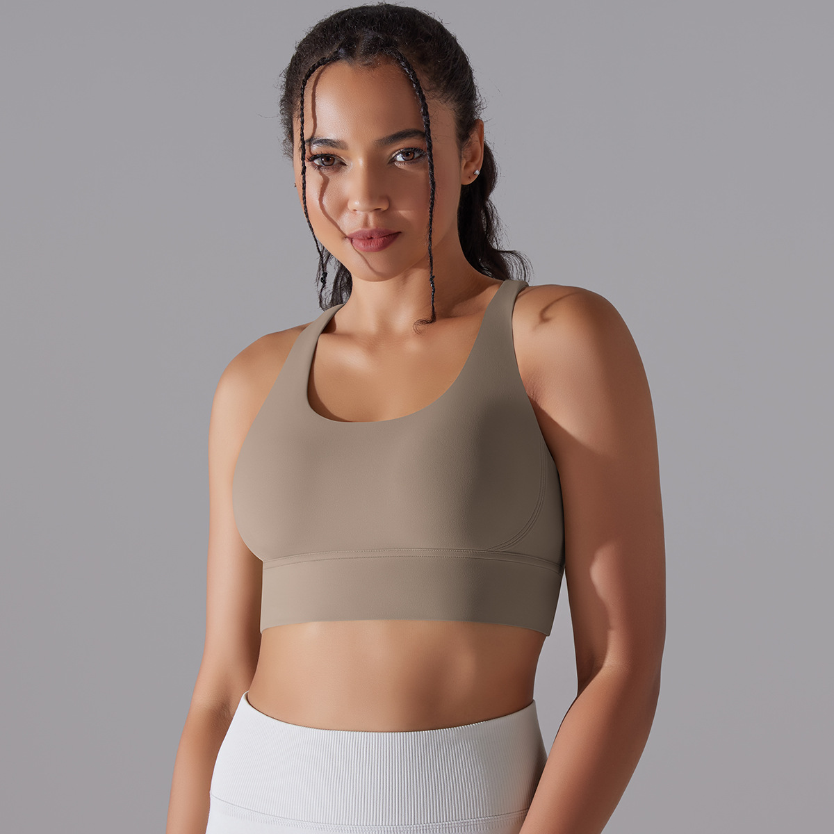 127g Weight Sleeveless Sleeve Length Nylon, Spandex Fabric Type Short Top Length Halter Crisscross Tank Tops Type Fitness, Yoga Occasion U Neck Neckline Solid Color Pattern Sports Style Sports Solid Color Nylon Spandex U Neck Active Tops Halter Crisscross Tank 104