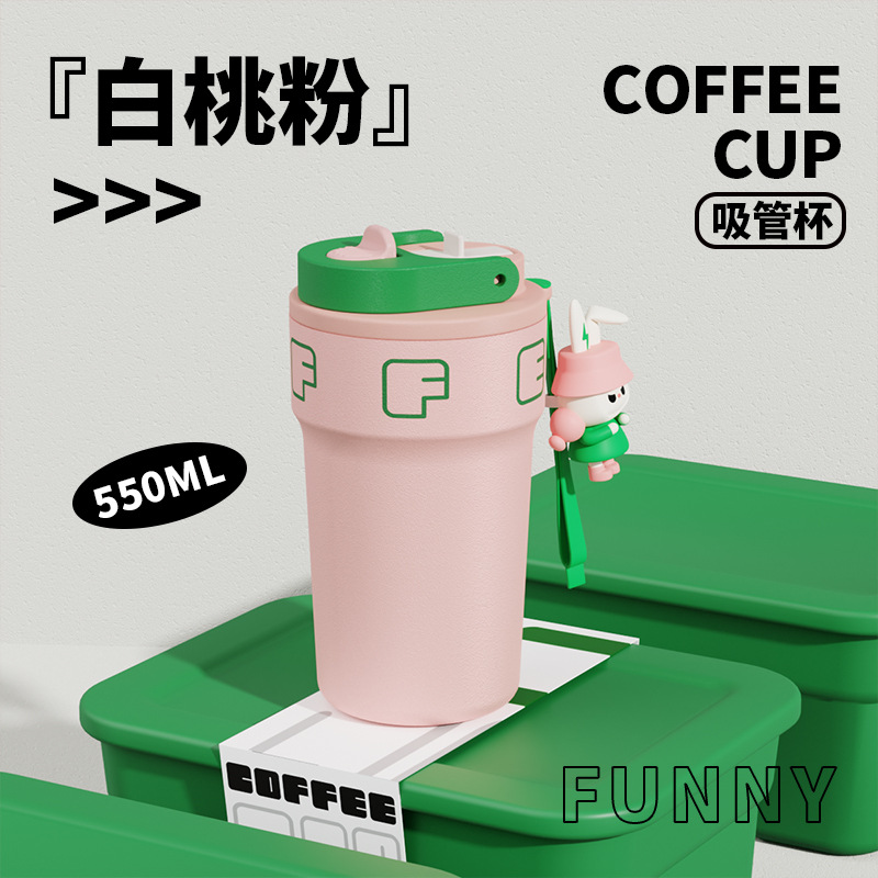 Nuevo taza de café de muñeca de doble bebida 316L taza de acero inoxidable de alto valor facial para niños y niñas tazas de agua al aire libre