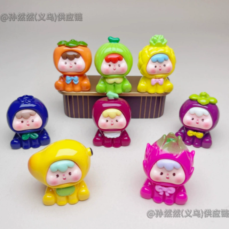 [许愿+对碰+九宫格]实色第四代水果崽崽立体 diy饰品树脂配件车摆