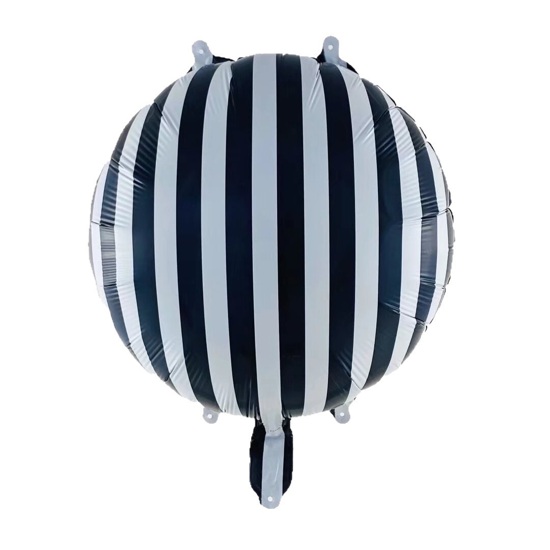 New 18 inch black and white plaid racing tire aluminum film balloon children's birthday party decoration balloon props