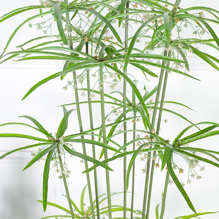 Simulación avanzada viento hierba agua olla de bambú piso grande sala de estar verde planta decoración Oficina planta biónica