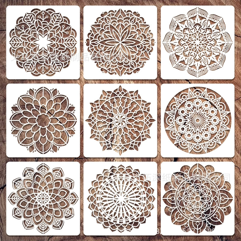 Амазонка трансграничная Мандала шаблон полая живопись круглая вспомогательная живопись Настенная живопись распылительная живопись