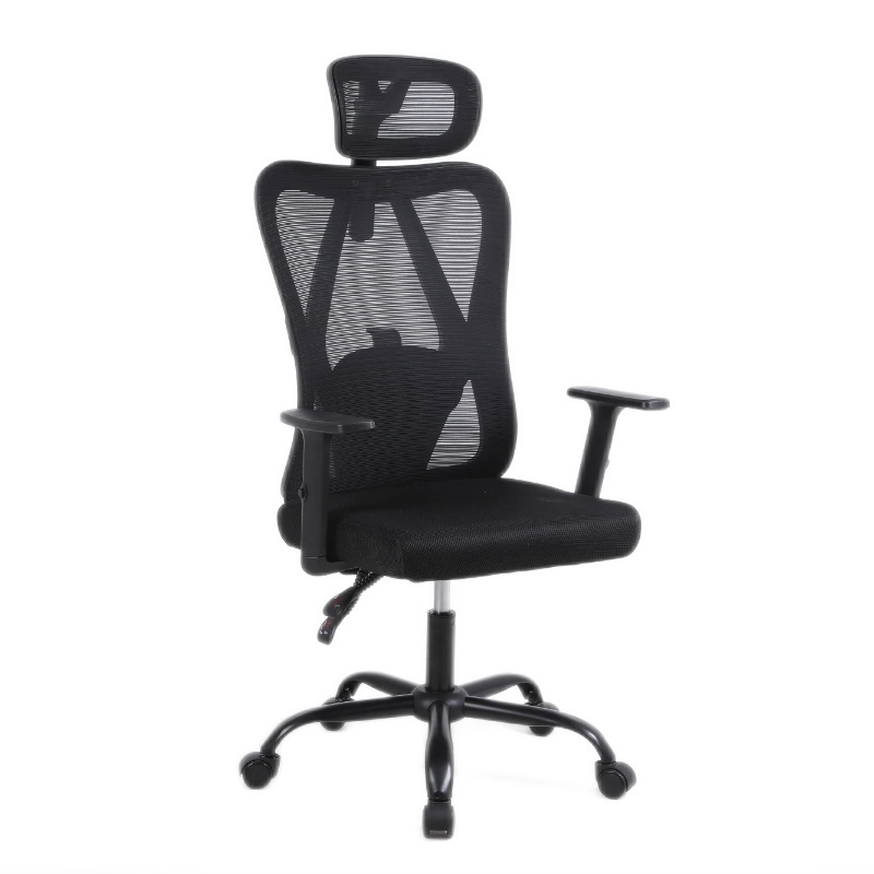 Silla de oficina, respaldo giratorio ajustable, reposabrazos reclinables, ergonomía, sedentario, cómodo, soporte de cintura, silla de jefe de computadora