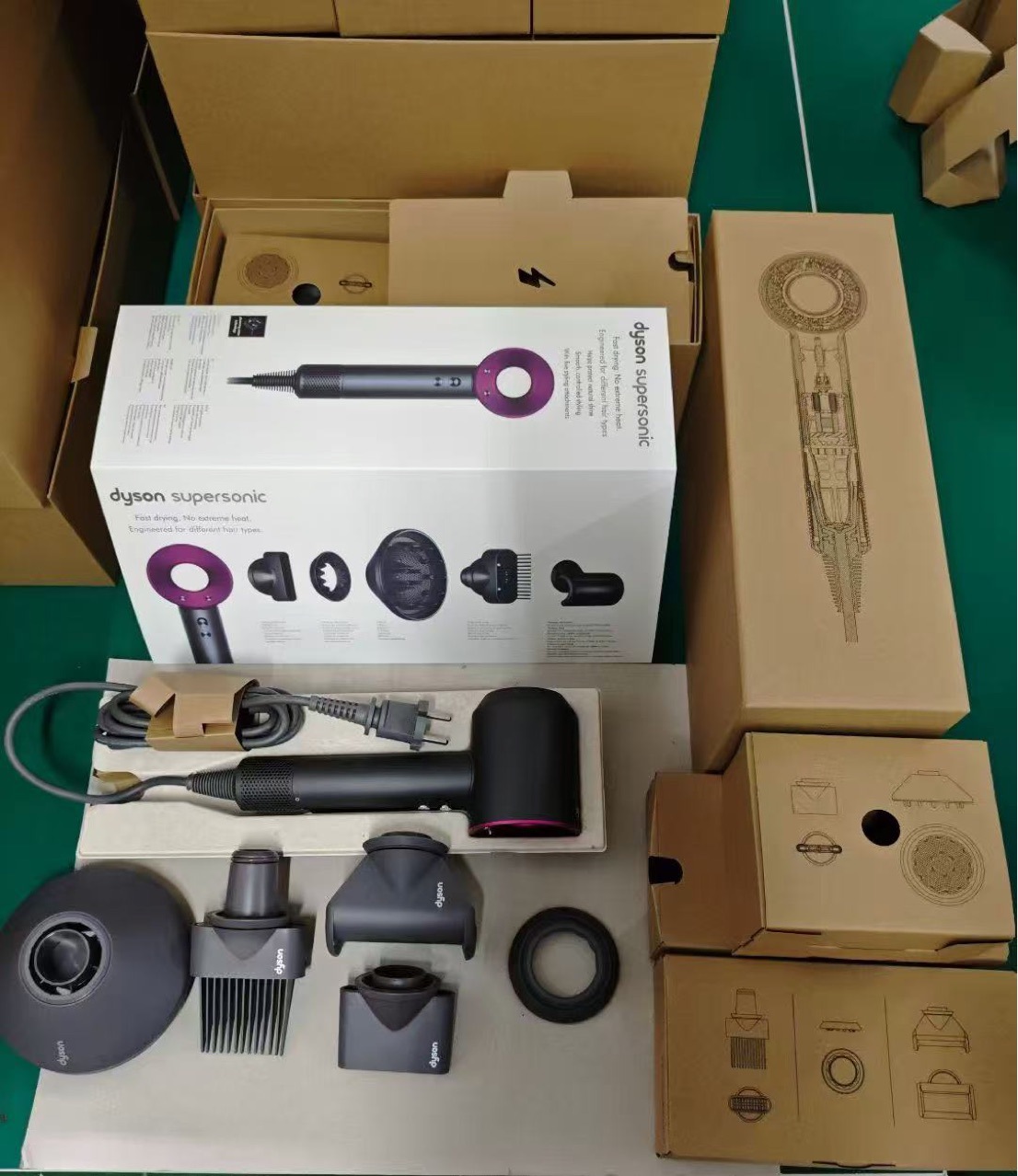 Hair Dryer Leather Box Set High-Speed Hair Dryer High-End Gift Box Constant Temperature Hair Care Hair Dryer Same Model Hd07