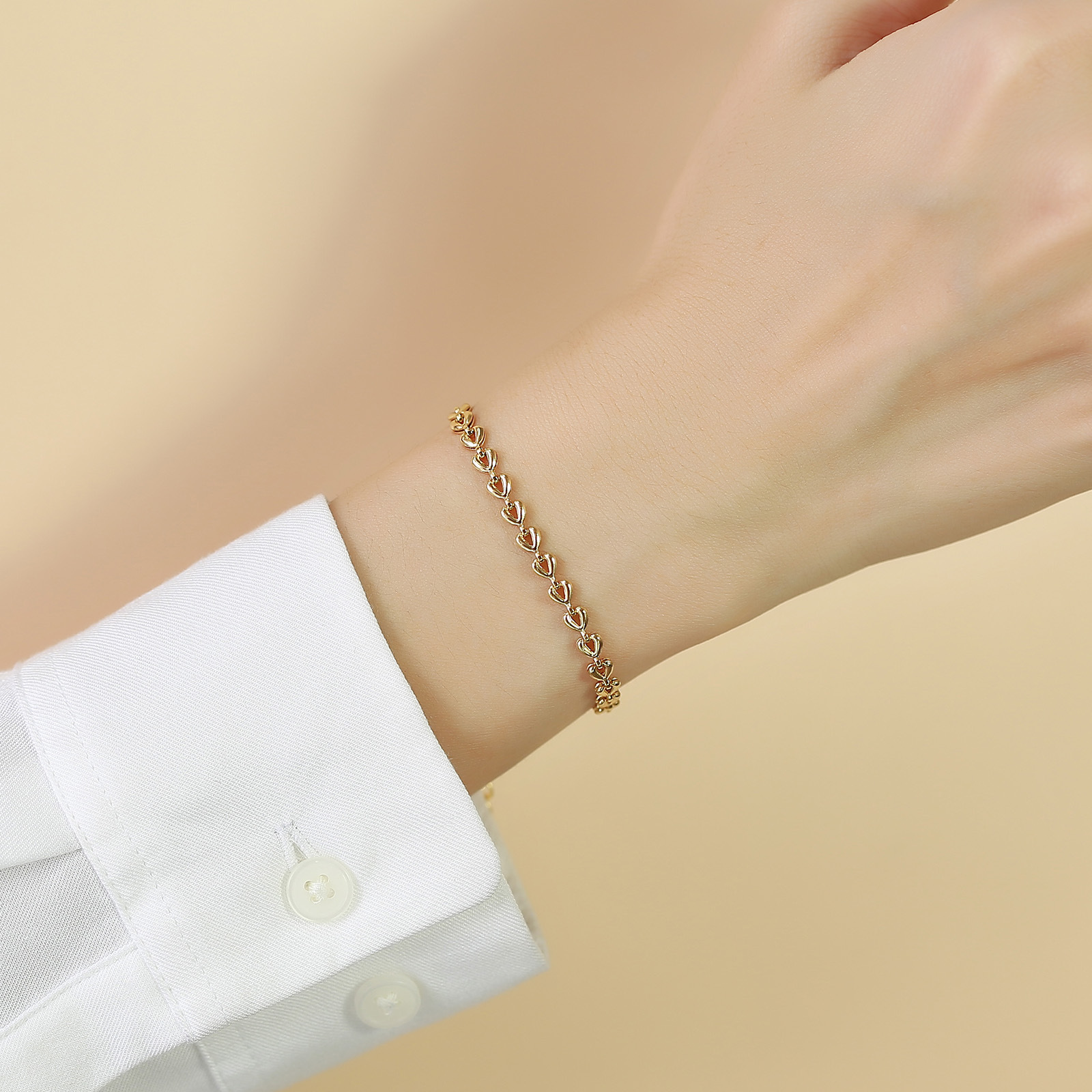 Fashion Solid Color Stainless Steel Plating Bracelets Necklace