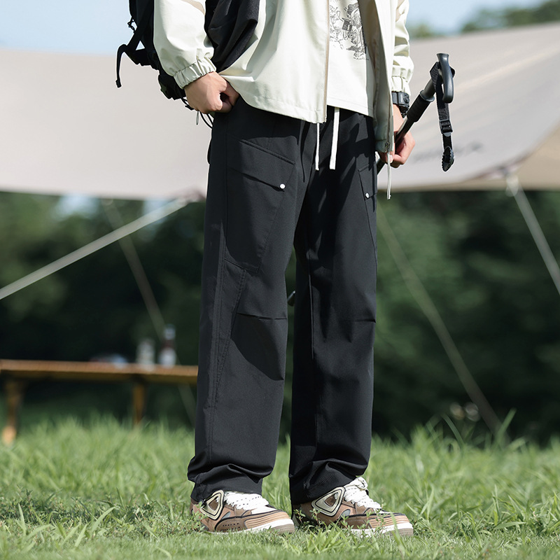 2026 nuevo hombre estilo americano marca de moda pantalones paracaidistas primavera y otoño al aire libre sueltos pantalones casuales deportivos multifuncionales para hombres image 7