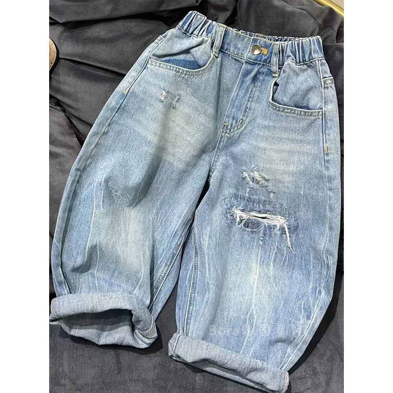 夏服の年中クリアランス、子供、男の子、女の子向けの新しい高コスパのベビーパンツ（返品不可・交換不可・レビューなし）|undefined