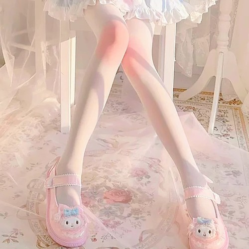 Blush gradient stockings white silk sexy cute creative pure desire soft girl teenage cross-dressing JK base socks internet celebrity beautiful legs