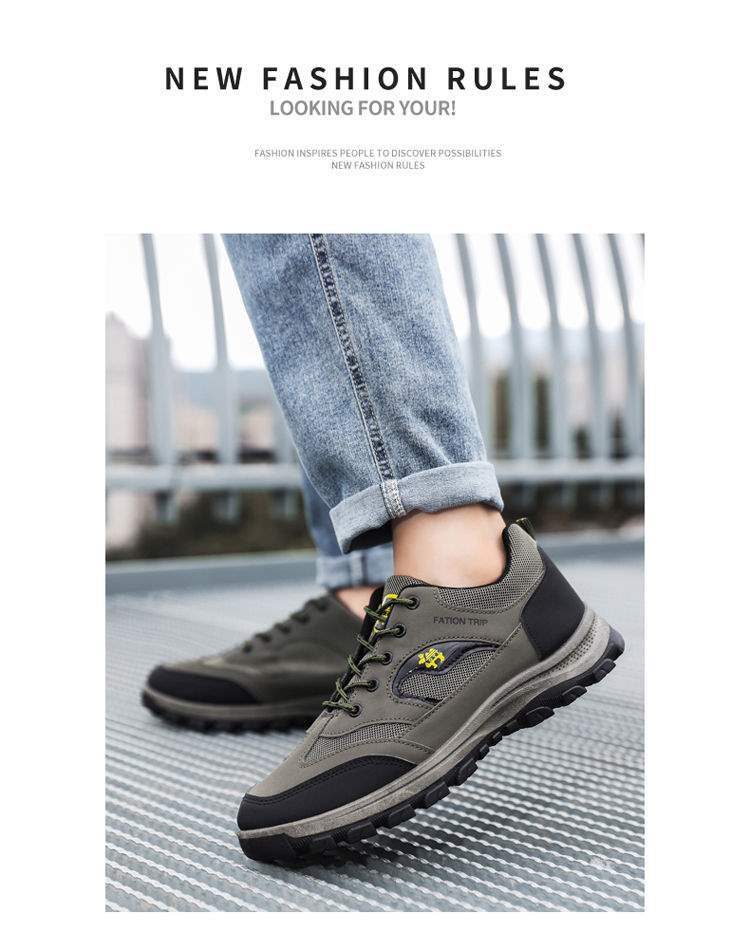 ShoeGlobe Construction Site Outdoor Middle-Aged And Elderly Sports Shoes Mountaineering Men's Wear-Resistant Waterproof Anti-Slip_voghion.com