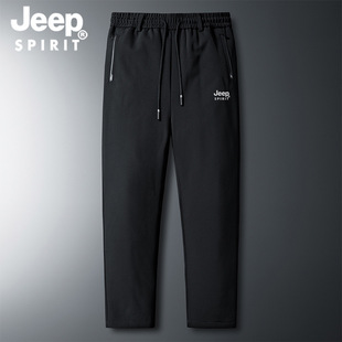 JEEP SPIRIT Down Pants Men's Outer Wear Autumn and Winter Thickened Warm Cold-proof Fashionable Men's Pants Outdoor Loose Casual