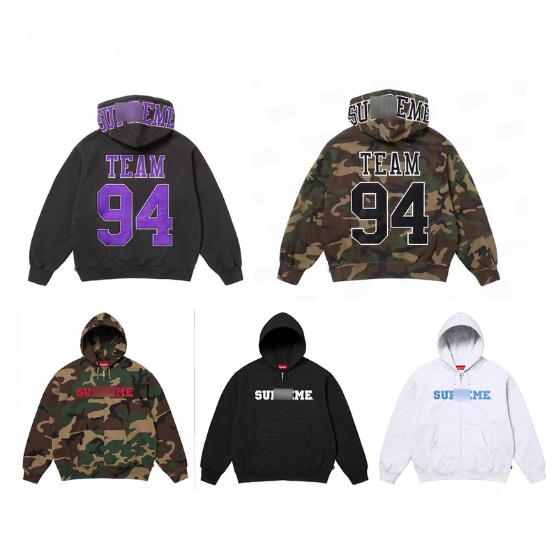 Cross-Border Su Sweatshirt with Twill Embroidery and Appliqué, Hooded Sweatshirt, New Autumn and Winter Zip-Up Jacket for Men