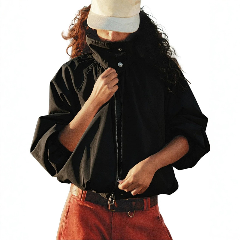 2026 Women's Loose Casual Jacket Lightweight Zipper Front Coat with Pockets Versatile Summer Jacket for Women 2026 Women's Loose Casual Jacket Lightweight Zipper Front Coat with Pockets Versatile Summer Jacket for Women