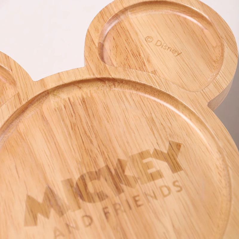 Disney serie Mickey perros cuello de cuello de cuenco de madera para mascotas para gatos comidas elevadas estanque de comida anti-derrocamiento