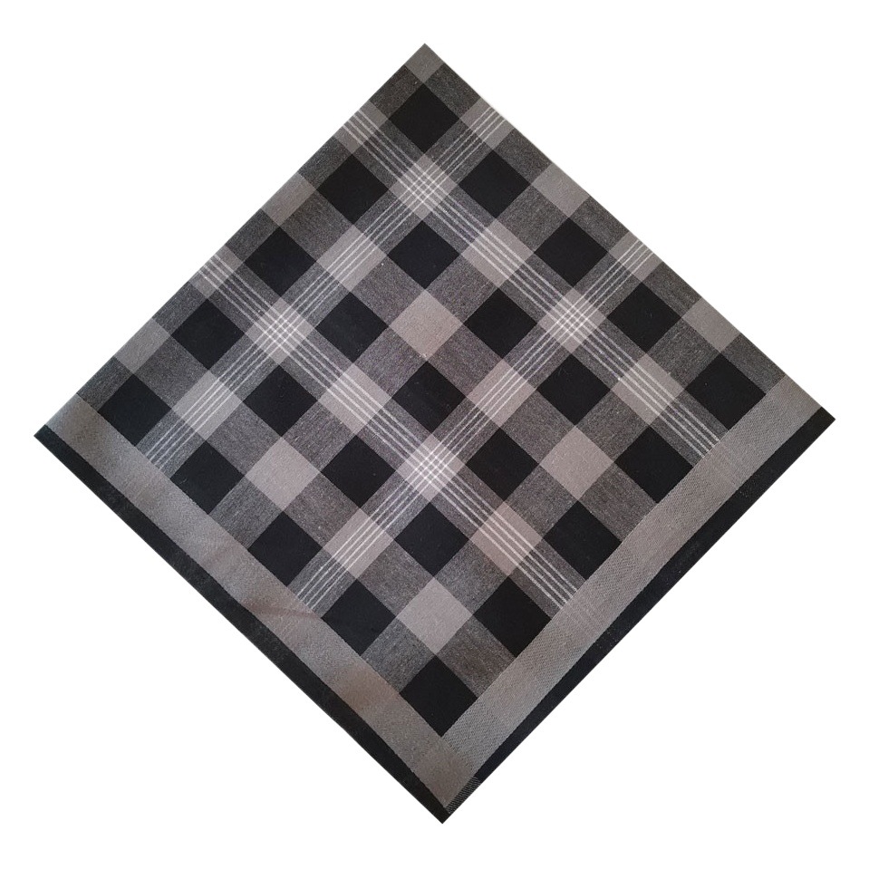43cm Classic Plaid Cotton Handkerchief Men's Plaid Cotton Handkerchief Square High-end Pocket Towel Sweat Wipe Towel