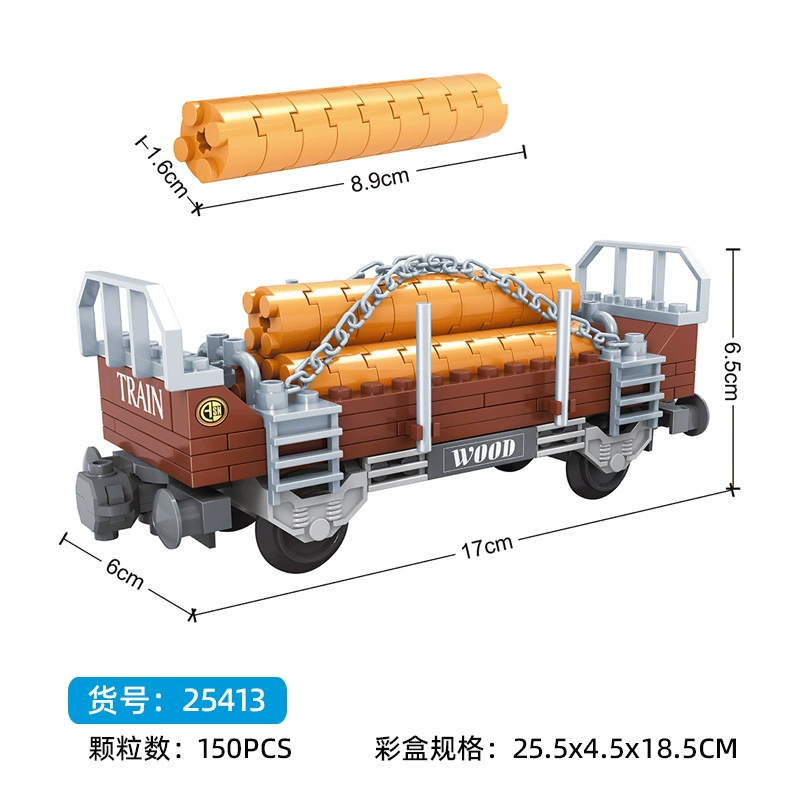 Train Builder Set Lego, railed model with minifigure — small-particle blocks, multiple piece counts