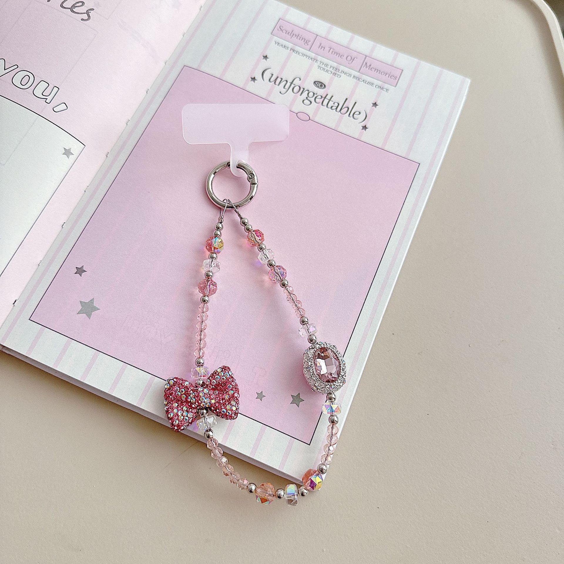 Boutique hecho a mano de alta gama teléfono móvil cadena colgante ins mujer ligero lujo dulce fresco estilo princesa moda teléfono móvil cadena colgante mensajero largo