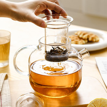 批發玻璃泡茶壺耐高溫家用茶水分離過濾電陶爐煮茶壺大容量功夫茶