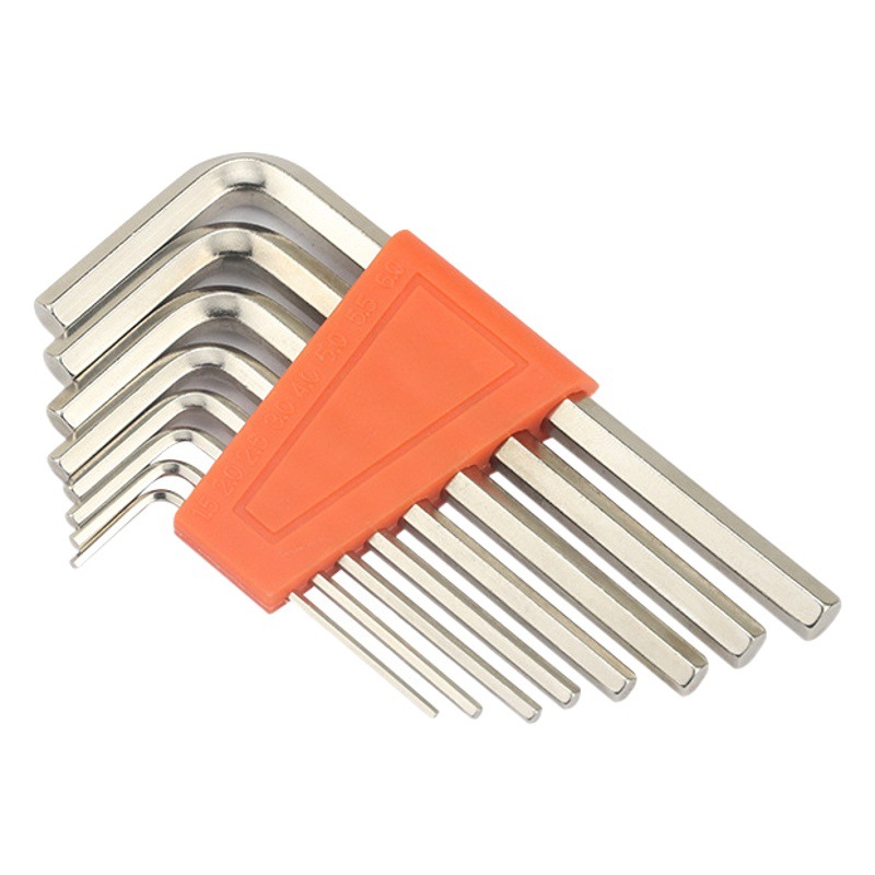 Llave pequeña de cabeza plana llave hexagonal corta al por mayor conjunto completo de ocho piezas traje kit soporte hexagonal llave hexagonal