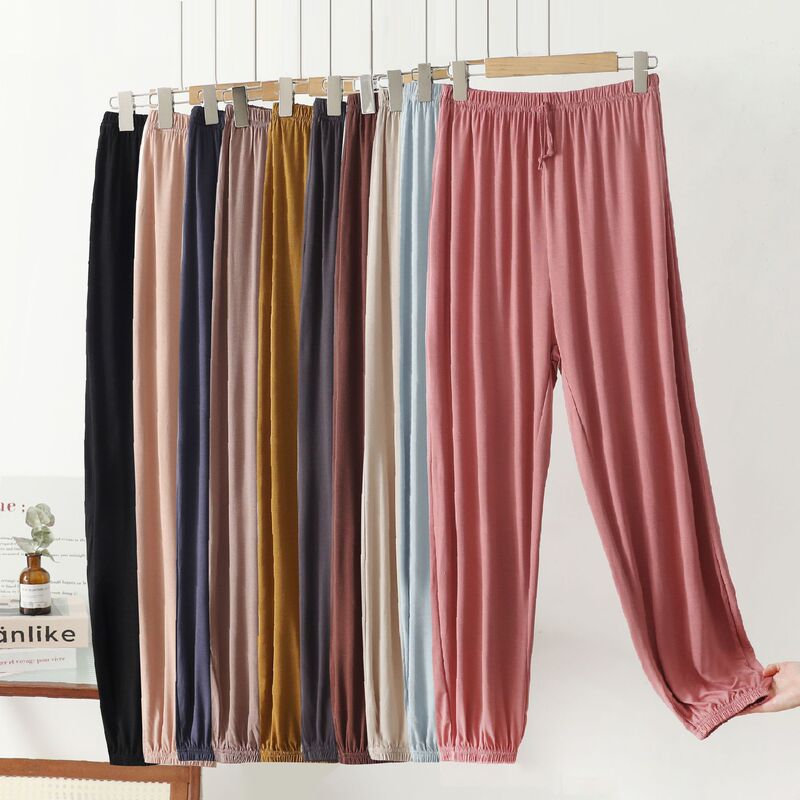 Manufacturer Wholesale Loose Lantern Pants Women's Modal Casual Pants Summer Thin Cuffed Leggings Large Size Sports Pants