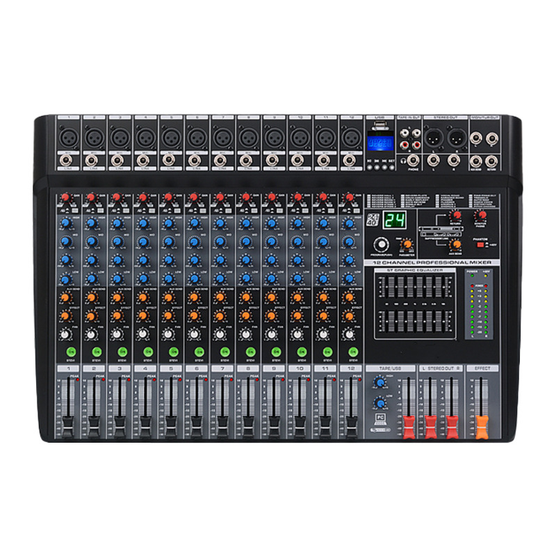 혼합 플랫폼 12 | 16 전문 무대 공연 녹음 회의 웨딩 라이브 사운드 카드 홈 블루투스 반향