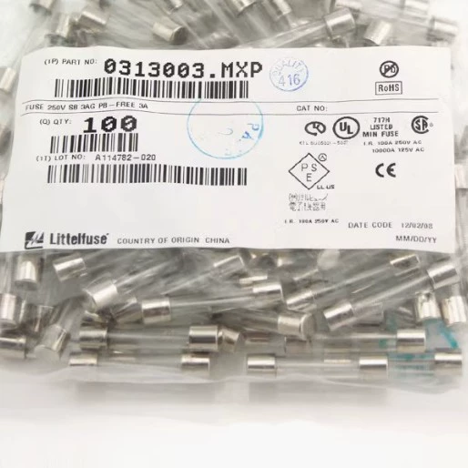 Оригинальный Litte 0313003.MXP параметры 3A 250V 6*32 медленный плавкий стеклянный предохранитель трубки на месте