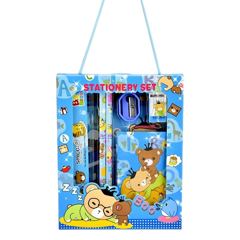 Juego de papelería 6-Piece Set caja de regalo de Aprendizaje Infantil de la escuela primaria premio de regalo de cumpleaños de jardín de infantes al por mayor