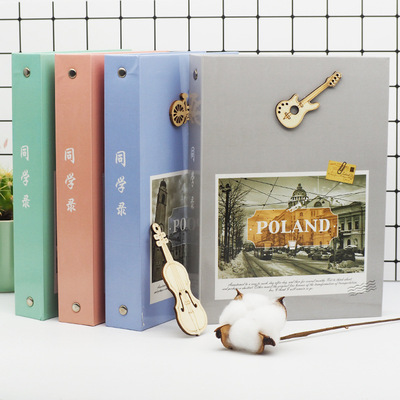 Manufactor wholesale Antiquity 32K technology alumni book customized ins junior middle school high school graduation Box Loose-leaf Autograph book