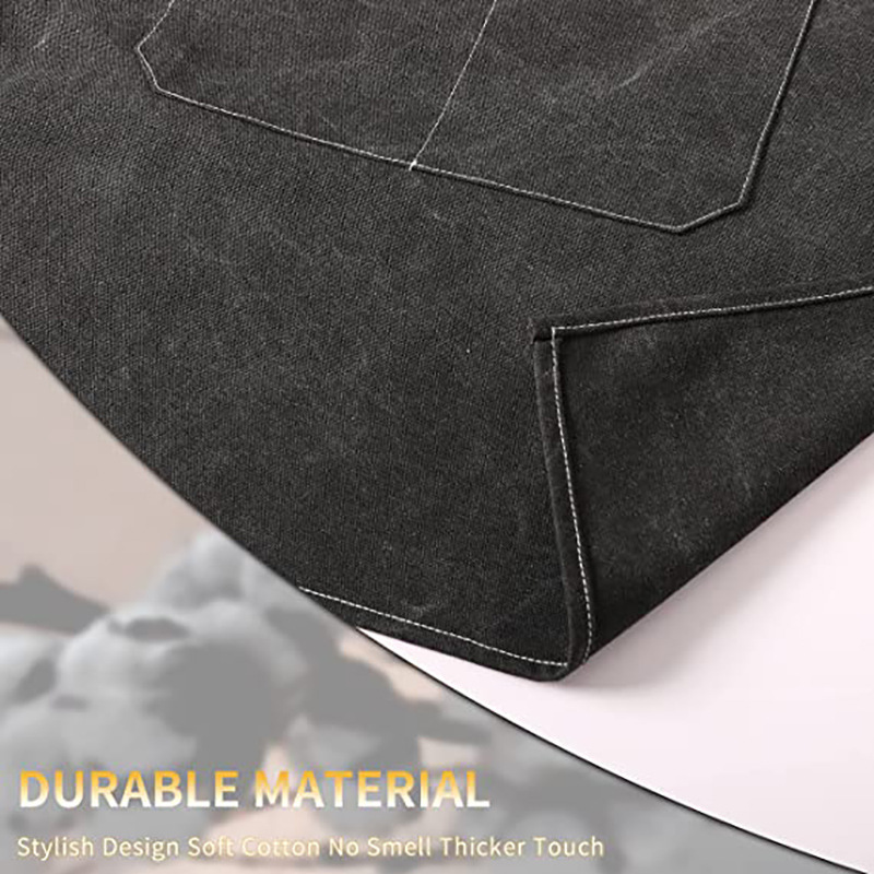 Amazon transfronterizo de lona gruesa delantal leche tienda de té cafetería Barber ropa de trabajo restaurante delantal de cocina al por mayor