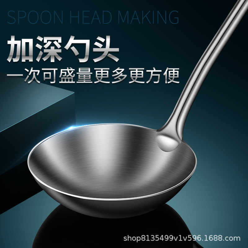 304 espátula de acero inoxidable utensilios de cocina traje de cocina pala hogar palo de rosa mango de madera cuchara de sopa de acero inoxidable colador freír pala