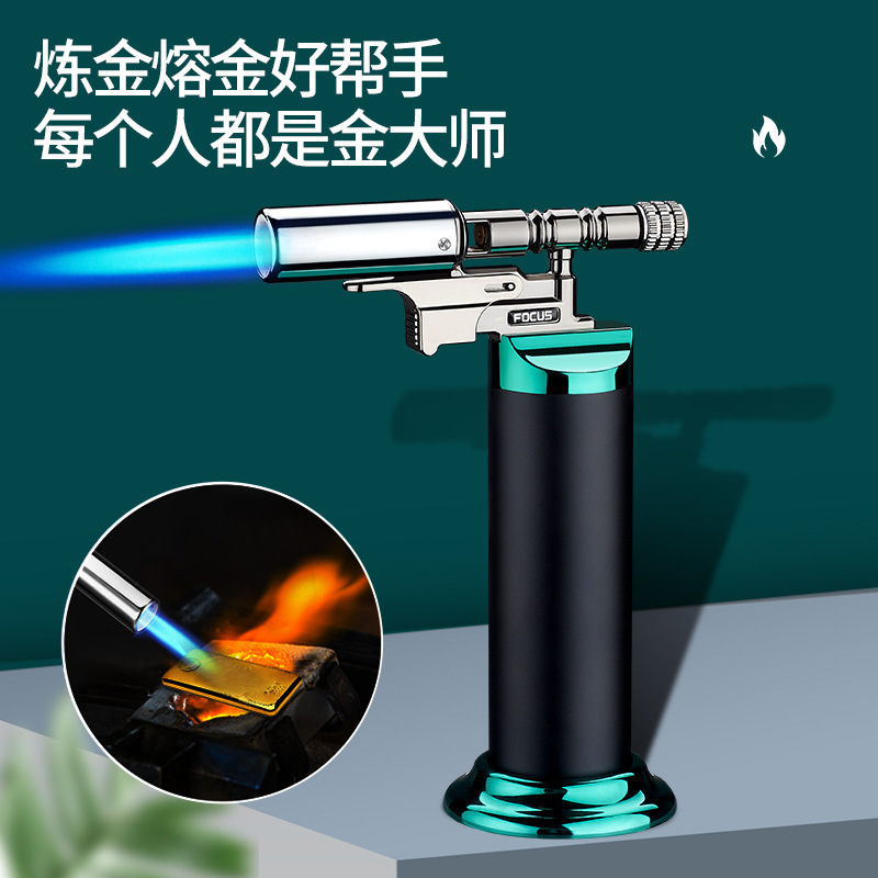 SG009 large fire spray gun straight windproof inflatable lighter welding gun high efficiency fierce fire cross-border explosions wholesale