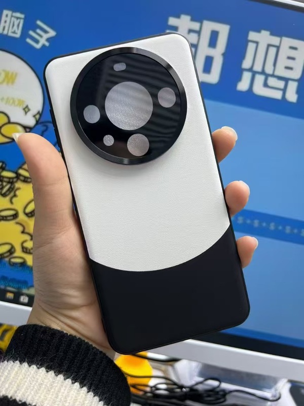 Huawei Mate60pro に適した新しいスタイルのコントラストカラーのオールインクルーシブプレーンレザー携帯電話ケース Mate50 肌の感触の落下防止保護カバー|undefined