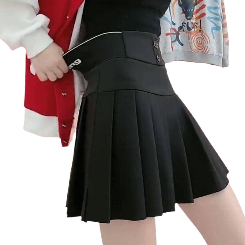 防走光黑色百褶裙半身裙女2025秋冬新款a字高腰包臀裙洋气短裙|undefined