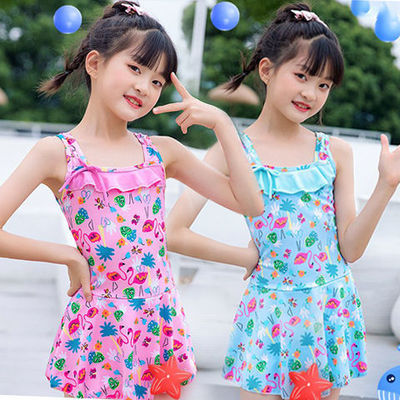 children Swimsuit Conjoined Fission student Swimwear girl Swimming suit CUHK hot spring Sandy beach Swimsuit suit