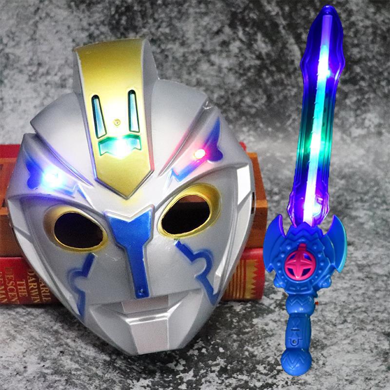Cerro Autot máscara de niños luminosa máscara de casco de Digia Cerro armas juguetes para niños espada cuerpo