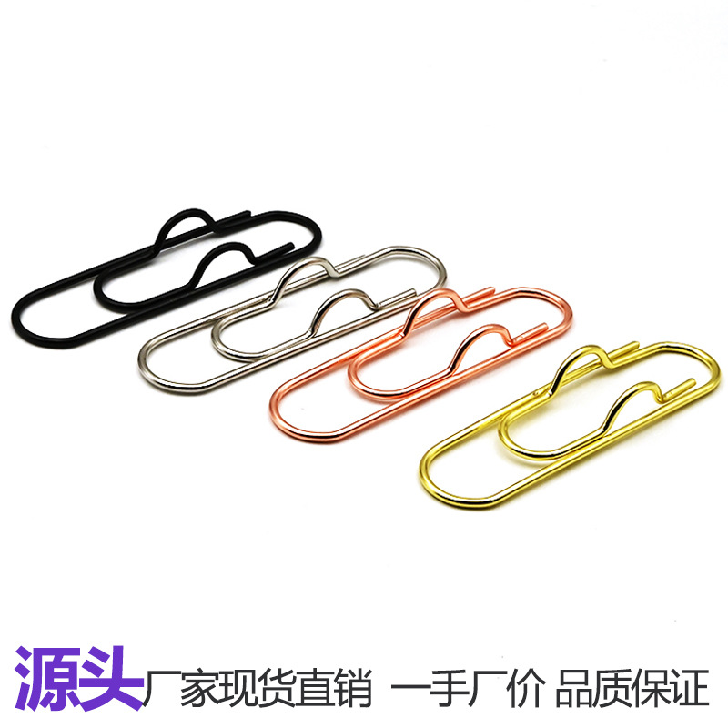 新款金属笔夹创意笔记本配件方便携带曲别针笔架固定笔扣笔夹批发