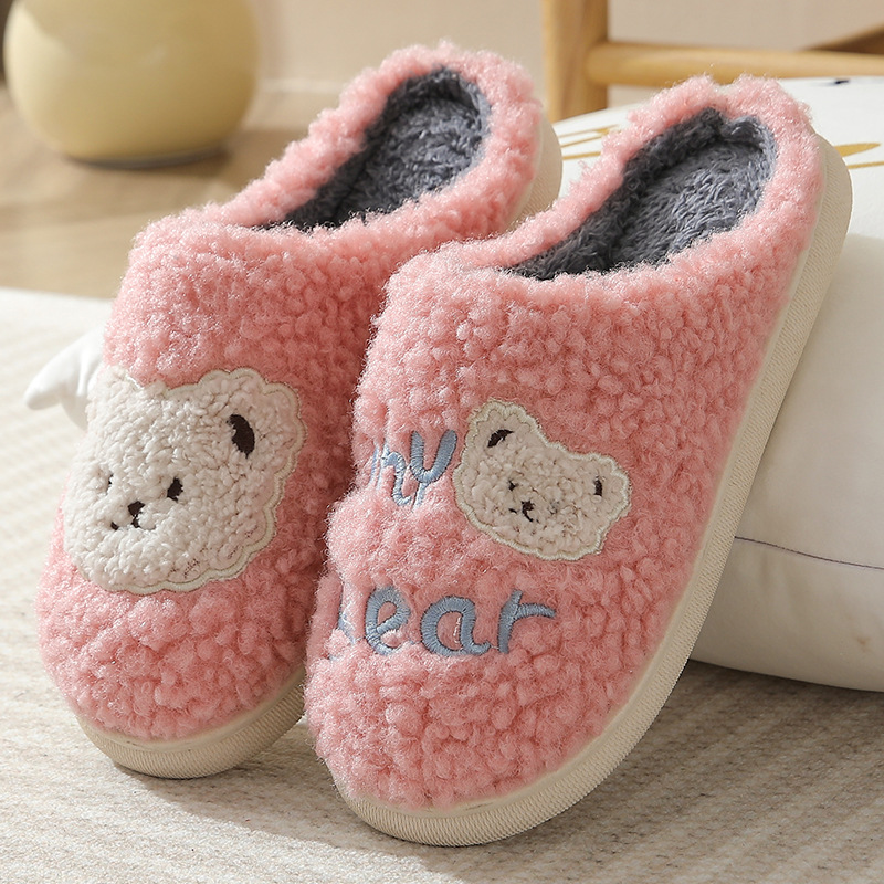Ladies Men's Fleece Adjustable Summer Spring Outdoor Bedroom Cushioned Machine Washable Non-Slip House Shoes_voghion.com