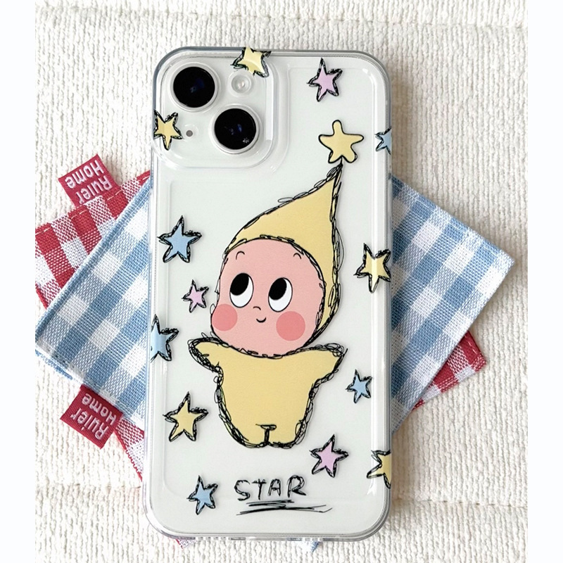 跳舞星星人适用苹果16promax手机壳iphone15/14防摔13/12全包11软|undefined