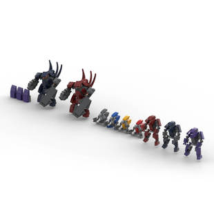 Moc-112195 Sci-Fi Space War Army Robot Model 429 Particle Number Christmas Gift