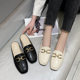Net red baotou half slippers women's summer wear wholesale new lazy Muller square head flat half women's shoes