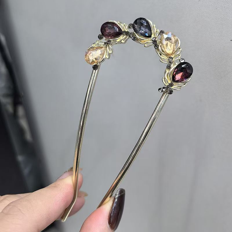 Gufeng Hanfu Accesorios para el cabello Horquilla para el cabello en la parte posterior de la cabeza Chica de estilo chino Too de balanceo con flecos Horquilla Accesorios para el cabello al por mayor